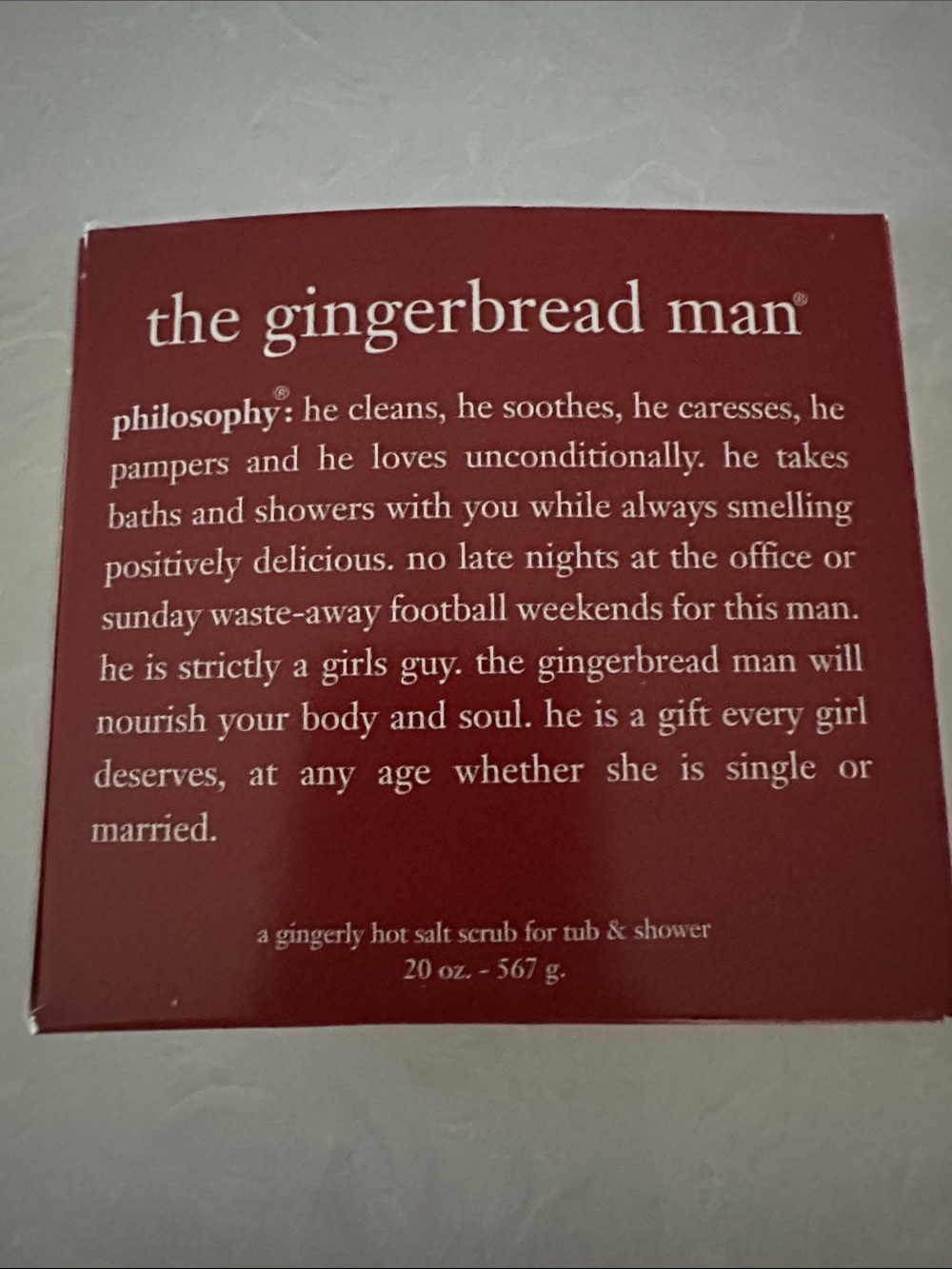 Philosophy The Gingerbread Man Hot Salt Body Scrub For Tub & Shower 20oz - Picture 2 of 5